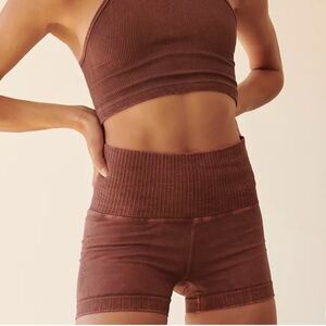 Free People Movement Women's Brown Casual Shorts M